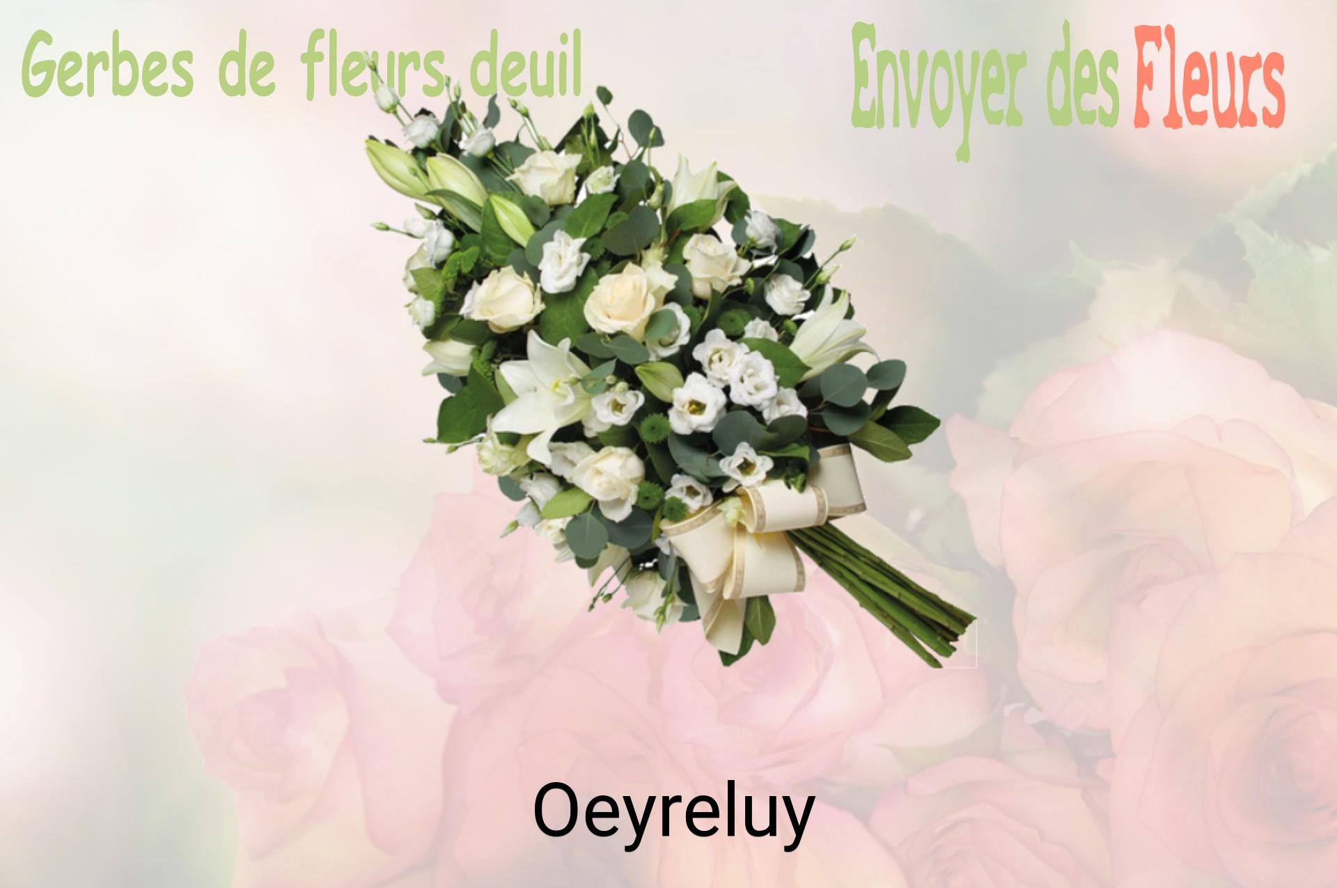 Gerbe de fleurs de deuil livrée à Oeyreluy